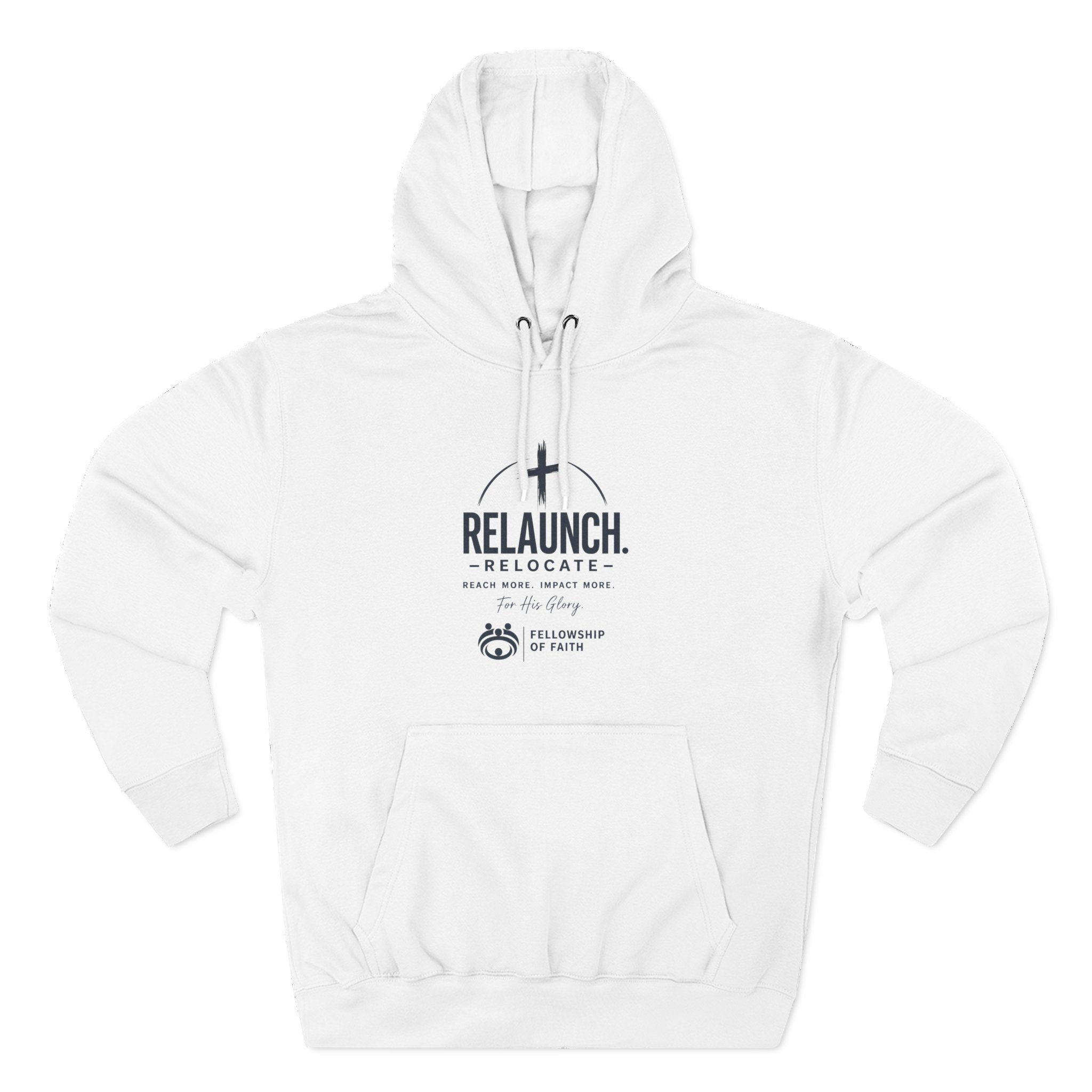 Relaunch Relocate Church Hoodie — "Making a Real Difference" Inspirational Faith Pullover