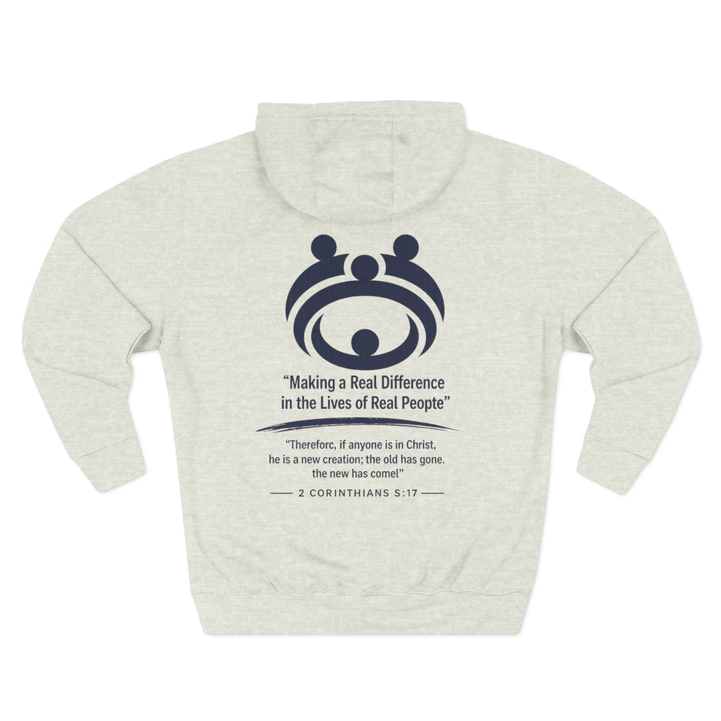 Relaunch Relocate Church Hoodie — "Making a Real Difference" Inspirational Faith Pullover