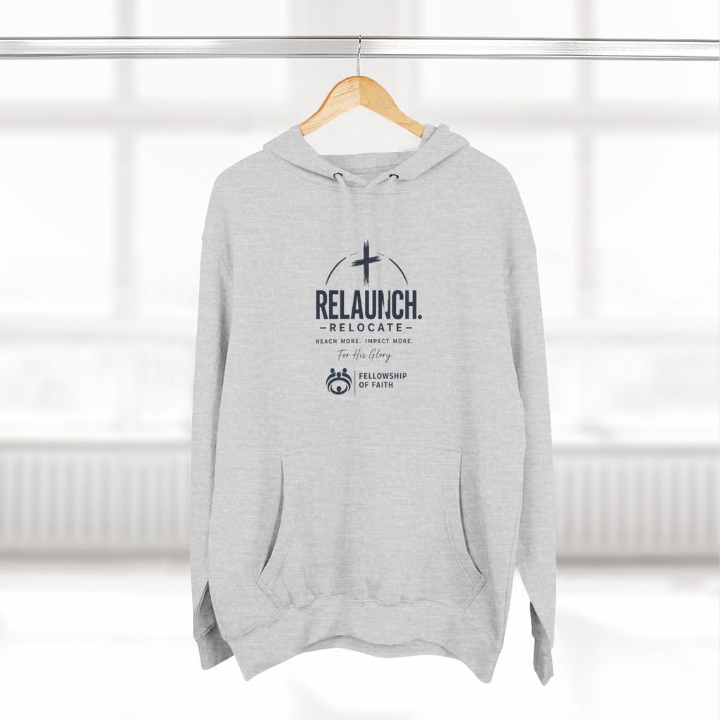 Relaunch Relocate Church Hoodie — "Making a Real Difference" Inspirational Faith Pullover