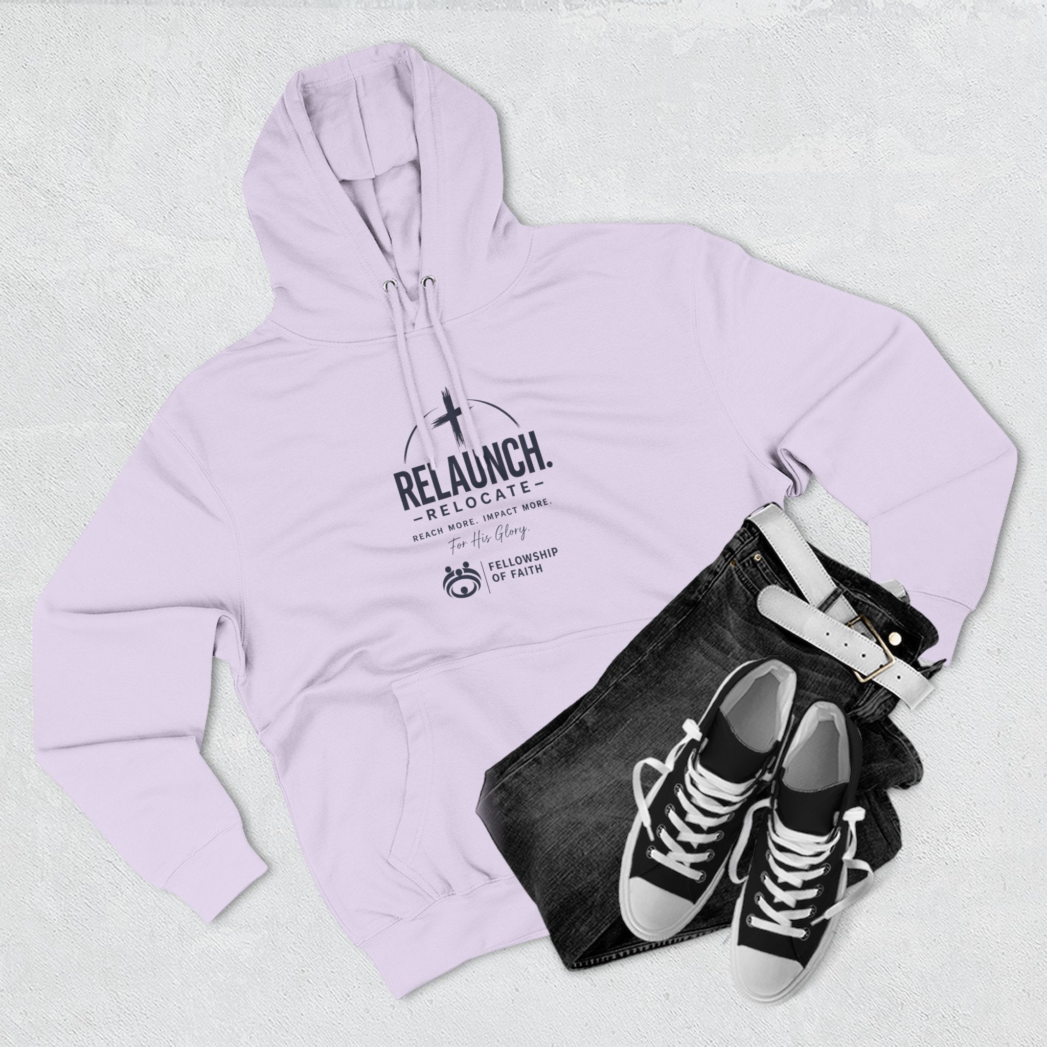 Relaunch Relocate Church Hoodie — "Making a Real Difference" Inspirational Faith Pullover