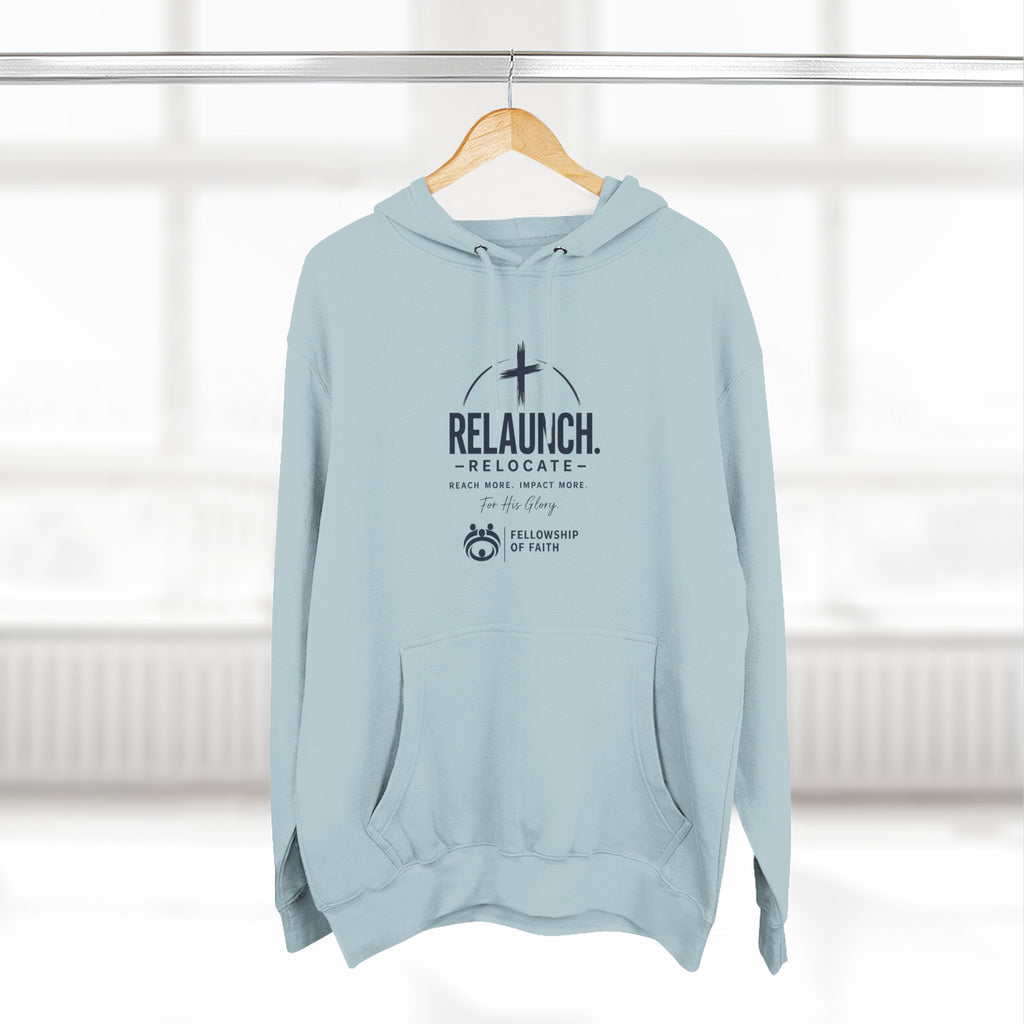 Relaunch Relocate Church Hoodie — "Making a Real Difference" Inspirational Faith Pullover