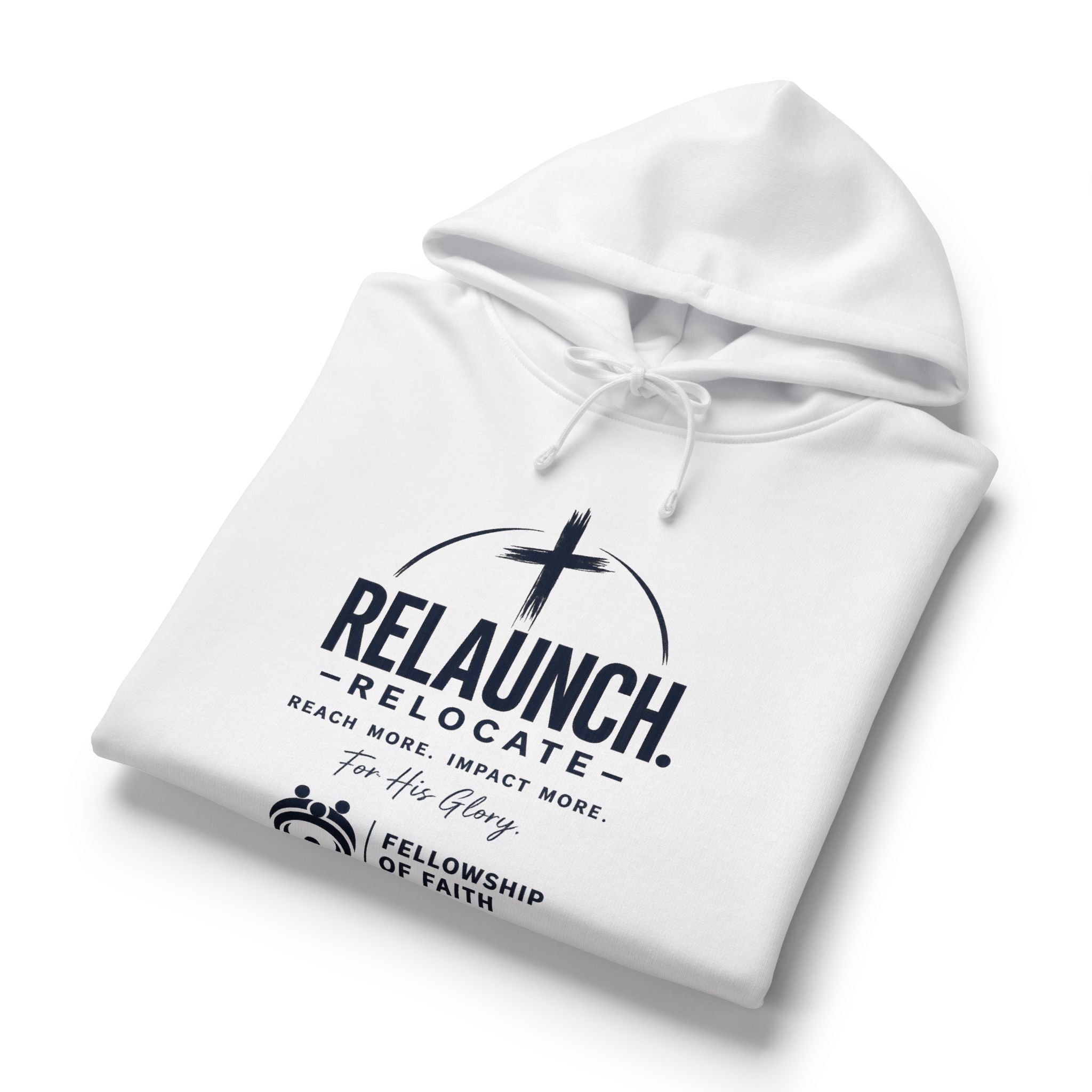Relaunch Relocate Faith Hoodie — Fellowship of Faith Women's Organic Hoodie