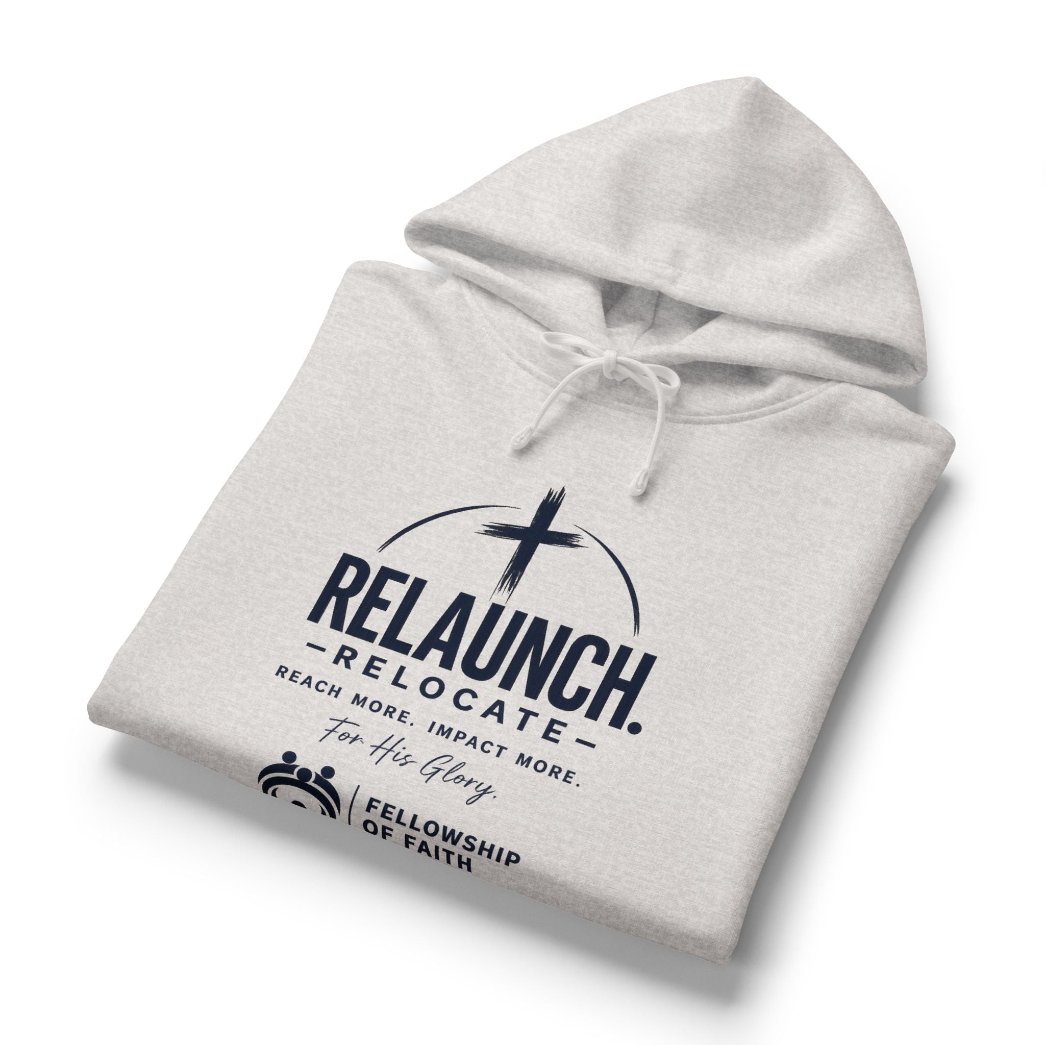 Relaunch Relocate Faith Hoodie — Fellowship of Faith Women's Organic Hoodie