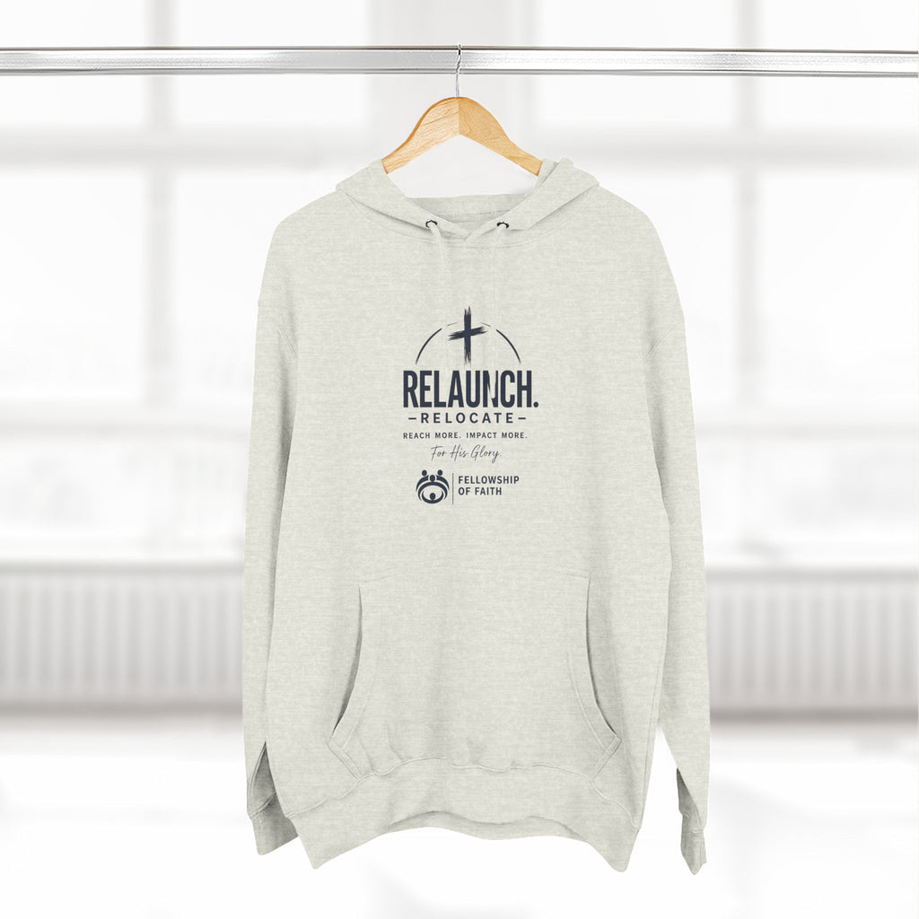 Relaunch Relocate Church Hoodie — "Making a Real Difference" Inspirational Faith Pullover