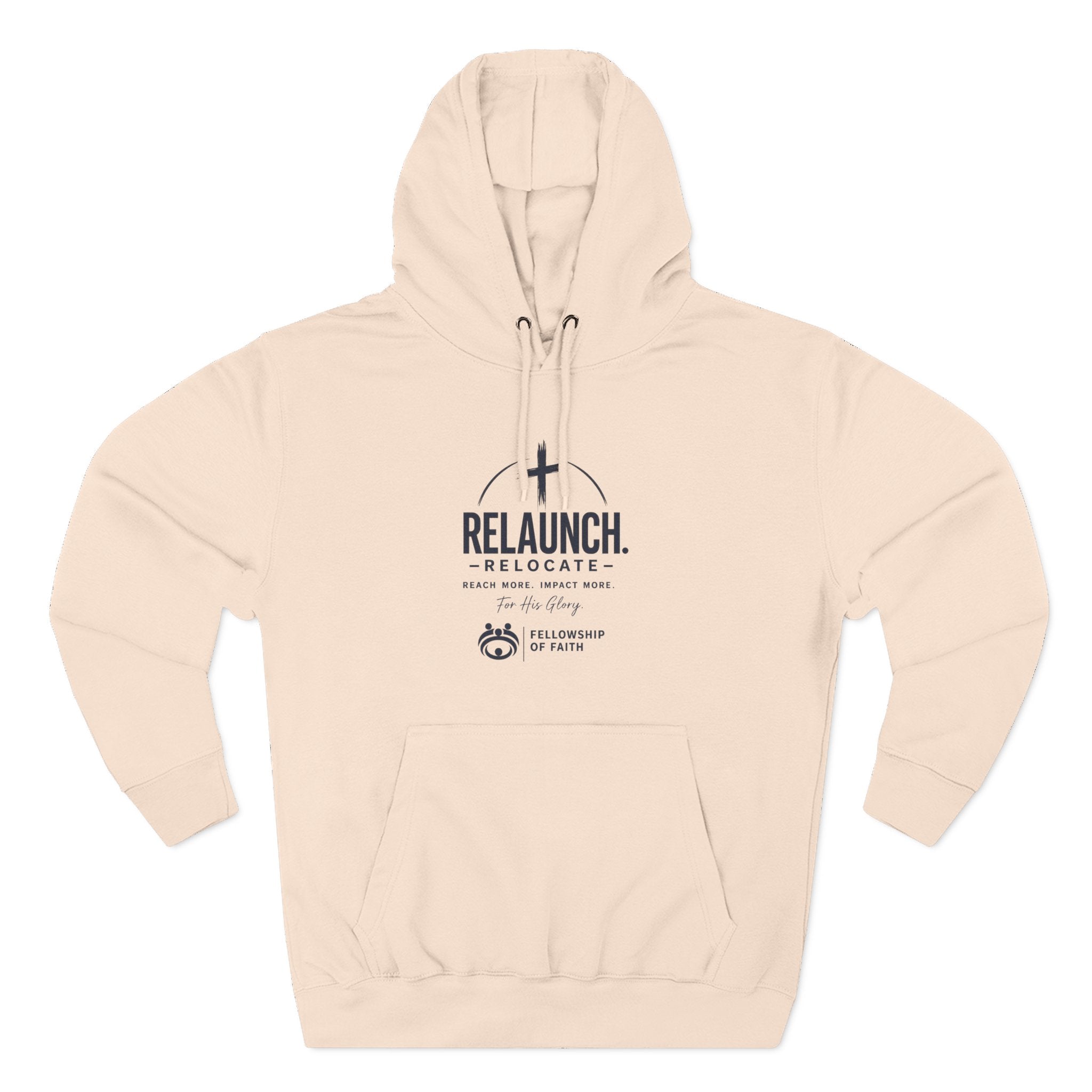 Relaunch Relocate Church Hoodie — "Making a Real Difference" Inspirational Faith Pullover