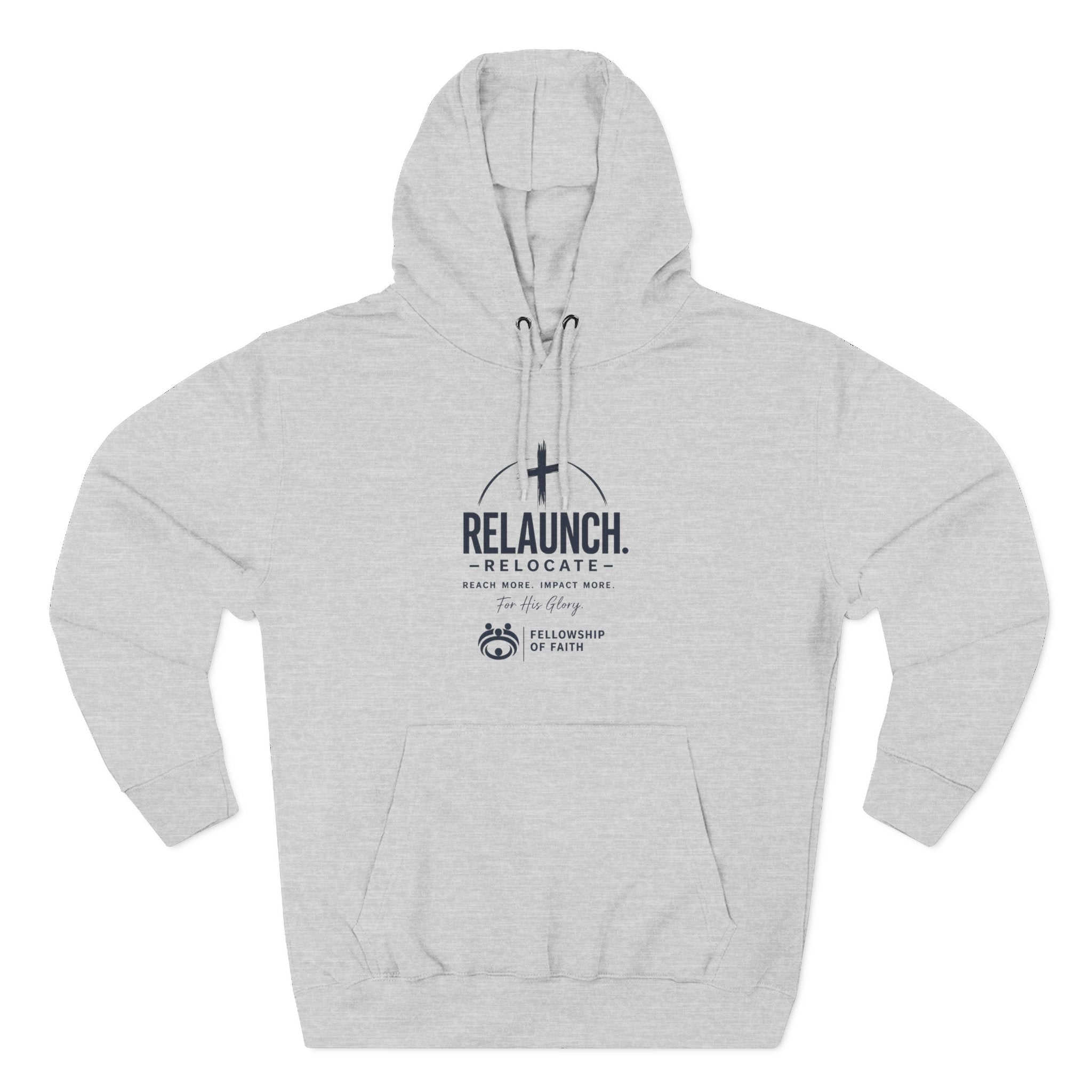 Relaunch Relocate Church Hoodie — "Making a Real Difference" Inspirational Faith Pullover